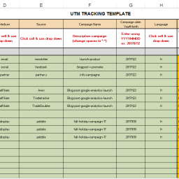 UTM Tracking Template